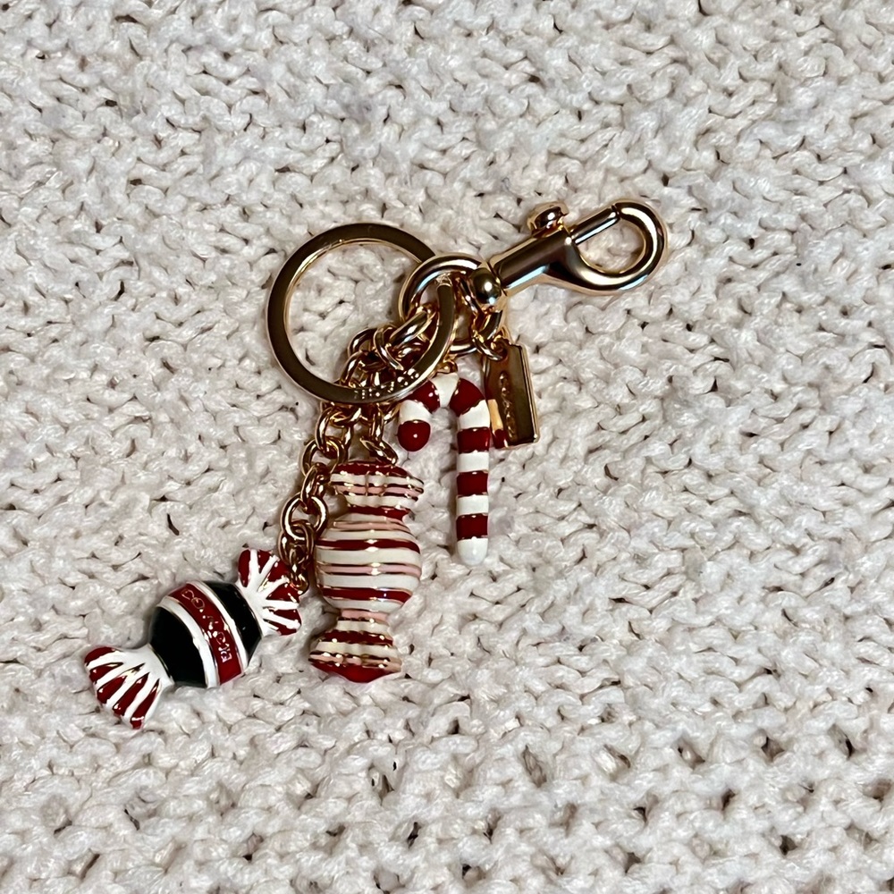Coach Christmas Candy Keychain